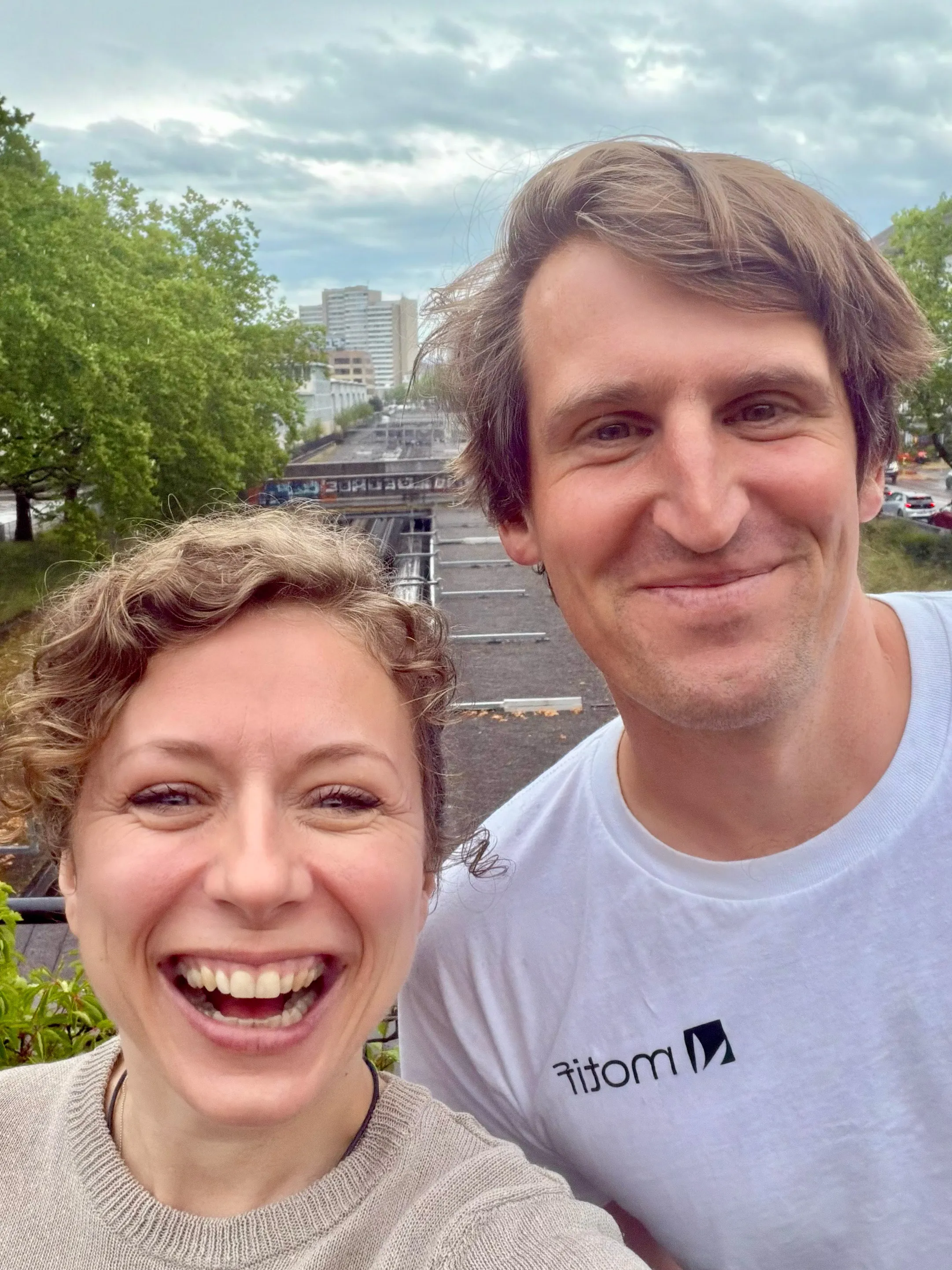 Agata Przygoda with the motif team